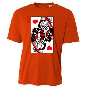 Modern Cool Queen Of Hearts Valentines Day Cool Vday Cooling Performance Crew T-Shirt