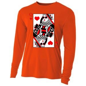 Modern Cool Queen Of Hearts Valentines Day Cool Vday Cooling Performance Long Sleeve Crew