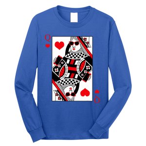 Modern Cool Queen Of Hearts Valentines Day Cool Vday Long Sleeve Shirt