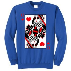 Modern Cool Queen Of Hearts Valentines Day Cool Vday Sweatshirt