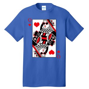 Modern Cool Queen Of Hearts Valentines Day Cool Vday Tall T-Shirt