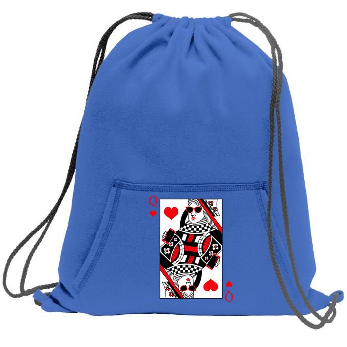 Modern Cool Queen Of Hearts Valentines Day Cool Vday Sweatshirt Cinch Pack Bag