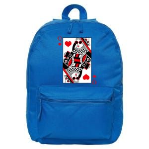 Modern Cool Queen Of Hearts Valentines Day Cool Vday 16 in Basic Backpack