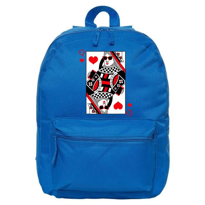 Modern Cool Queen Of Hearts Valentines Day Cool Vday 16 in Basic Backpack