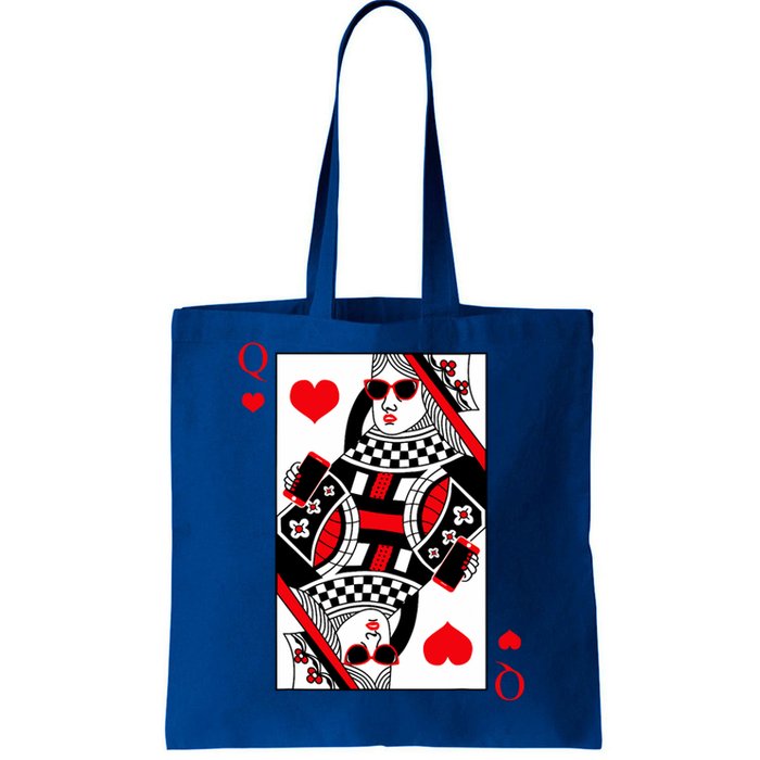 Modern Cool Queen Of Hearts Valentines Day Cool Vday Tote Bag