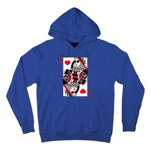 Modern Cool Queen Of Hearts Valentines Day Cool Vday Tall Hoodie