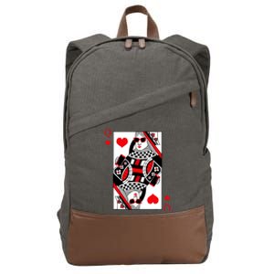 Modern Cool Queen Of Hearts Valentines Day Cool Vday Cotton Canvas Backpack