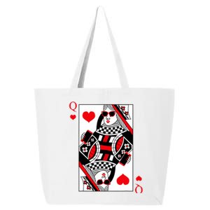 Modern Cool Queen Of Hearts Valentines Day Cool Vday 25L Jumbo Tote