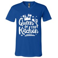 Mom Cooking Queen Of Kitchen Baking Kitchen Mom Mothers Day Gift V-Neck T-Shirt