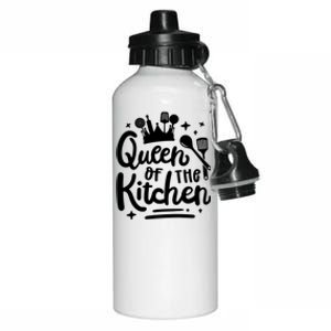 Mom Cooking Queen Of Kitchen Baking Kitchen Mom Mothers Day Gift Aluminum Water Bottle