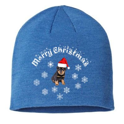 Merry Christmas Rottweiler Wear Fun Cute Gift Sustainable Beanie