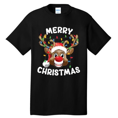 Merry Christmas Reindeer Squad Family Pajama Teen Boy Tall T-Shirt