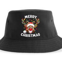 Merry Christmas Reindeer Squad Family Pajama Teen Boy Sustainable Bucket Hat