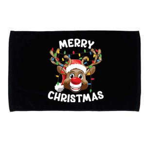 Merry Christmas Reindeer Squad Family Pajama Teen Boy Microfiber Hand Towel