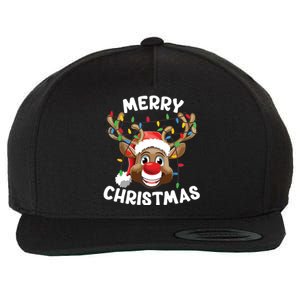 Merry Christmas Reindeer Squad Family Pajama Teen Boy Wool Snapback Cap