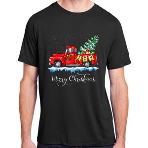 Merry Christmas Red Truck Old Fashioned Christmas Adult ChromaSoft Performance T-Shirt