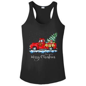 Merry Christmas Red Truck Old Fashioned Christmas Ladies PosiCharge Competitor Racerback Tank