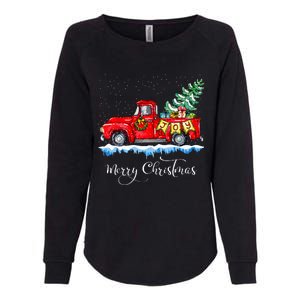 Merry Christmas Red Truck Old Fashioned Christmas Womens California Wash Sweatshirt