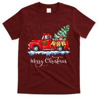 Merry Christmas Red Truck Old Fashioned Christmas T-Shirt