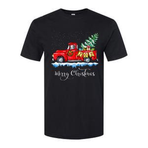 Merry Christmas Red Truck Old Fashioned Christmas Softstyle CVC T-Shirt