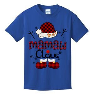 Mamaw Claus Red Plaid Grandma Gift Great Gift Kids T-Shirt