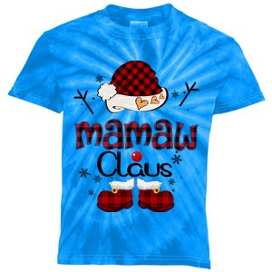 Mamaw Claus Red Plaid Grandma Gift Great Gift Kids Tie-Dye T-Shirt