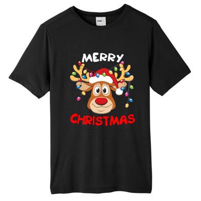 Merry Christmas Reindeer Xmas Family Tall Fusion ChromaSoft Performance T-Shirt