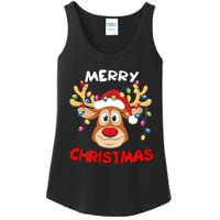 Merry Christmas Reindeer Xmas Family Ladies Essential Tank