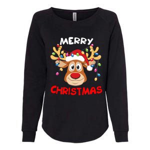 Merry Christmas Reindeer Xmas Family Womens California Wash Sweatshirt