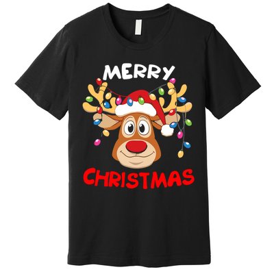 Merry Christmas Reindeer Xmas Family Premium T-Shirt