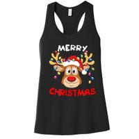 Merry Christmas Reindeer Xmas Family Women's Racerback Tank