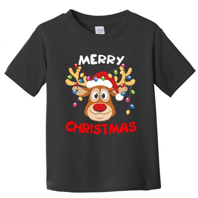 Merry Christmas Reindeer Xmas Family Toddler T-Shirt