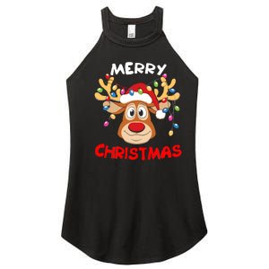 Merry Christmas Reindeer Xmas Family Women's Perfect Tri Rocker Tank