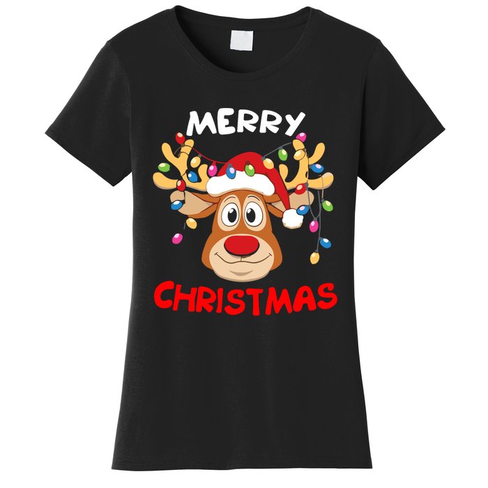 Merry Christmas Reindeer Xmas Family Women's T-Shirt