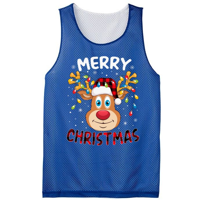 Merry Christmas Reindeer Xmas Family Gift Mesh Reversible Basketball Jersey Tank