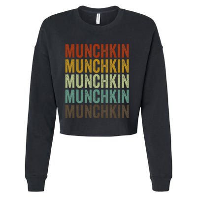 Munchkin Cat Retro Cropped Pullover Crew