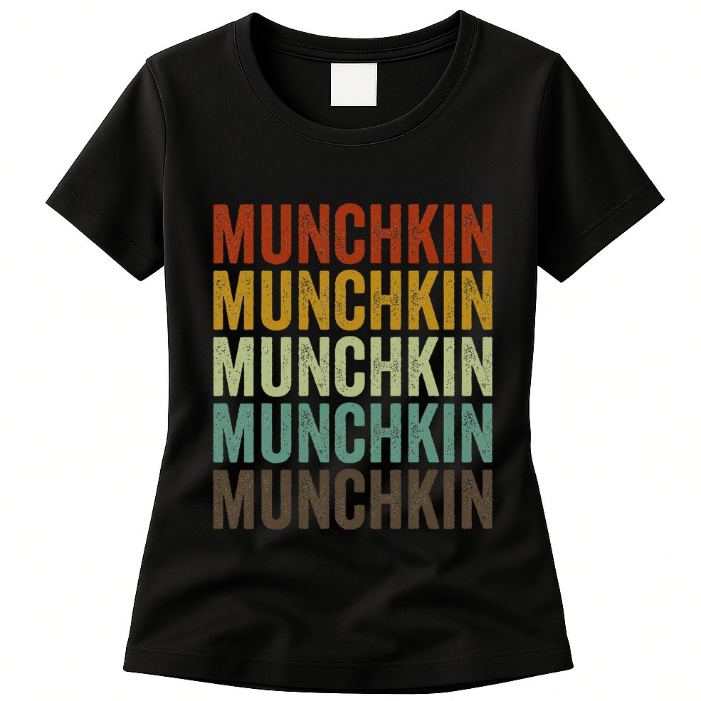 Munchkin Cat Retro Womens T-Shirt