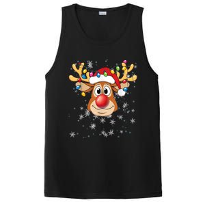 Merry Christmas Reindeer Xmas Santa Claus Gift PosiCharge Competitor Tank