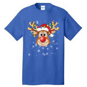 Merry Christmas Reindeer Xmas Santa Claus Gift Tall T-Shirt