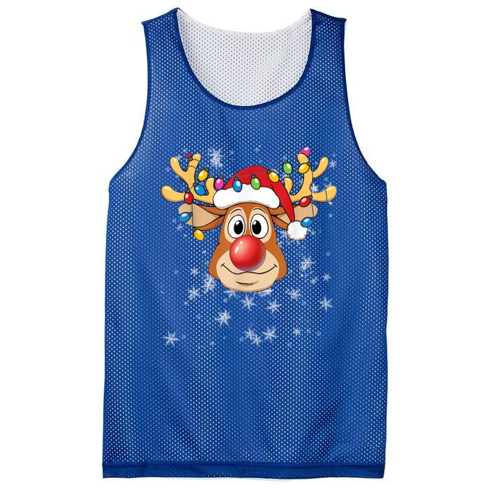 Merry Christmas Reindeer Xmas Santa Claus Gift Mesh Reversible Basketball Jersey Tank