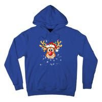 Merry Christmas Reindeer Xmas Santa Claus Gift Tall Hoodie