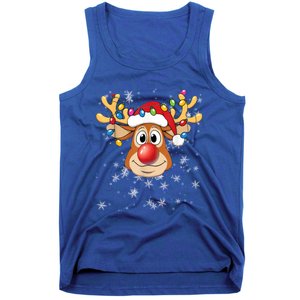 Merry Christmas Reindeer Xmas Santa Claus Gift Tank Top