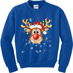 Merry Christmas Reindeer Xmas Santa Claus Gift Kids Sweatshirt