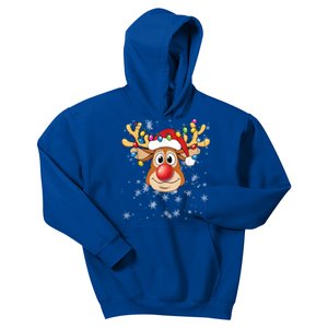 Merry Christmas Reindeer Xmas Santa Claus Gift Kids Hoodie