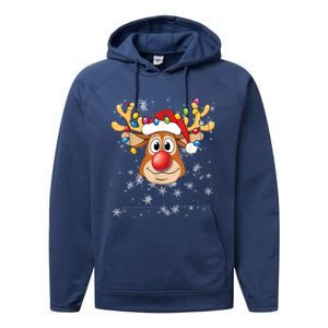 Merry Christmas Reindeer Xmas Santa Claus Gift Performance Fleece Hoodie