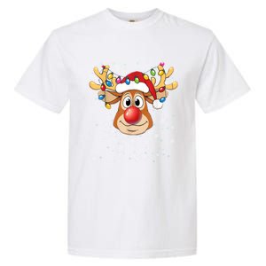 Merry Christmas Reindeer Xmas Santa Claus Gift Garment-Dyed Heavyweight T-Shirt