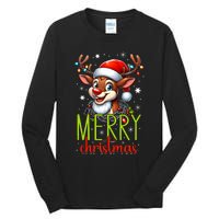 Merry Christmas Reindeer Santa Fairy Lights Xmas Tank Top Tall Long Sleeve T-Shirt