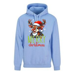 Merry Christmas Reindeer Santa Fairy Lights Xmas Tank Top Unisex Surf Hoodie