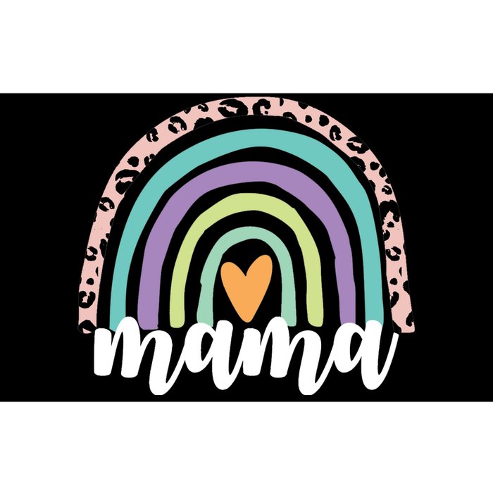 Mama Cheetah Rainbow Heart Bumper Sticker