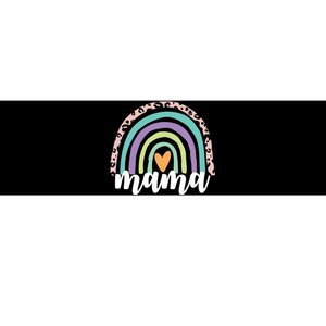 Mama Cheetah Rainbow Heart Bumper Sticker